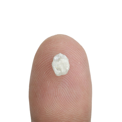 0.96 CT Snow White Rough Uncut Diamond For Engagement Ring - JayKrishna Diamond