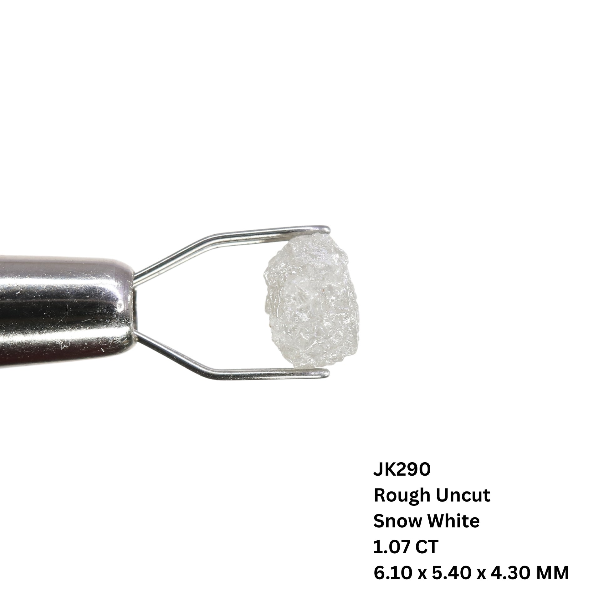 1.07 CT Snow White Rough Uncut Natural Diamond For Wedding Jewelry | Diamond Ring | Gift For her - JayKrishna Diamond