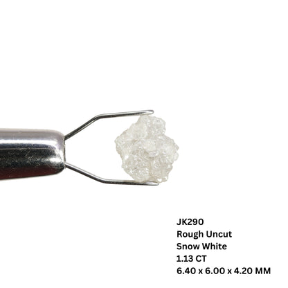 1.13 CT Rough Uncut Snow White Diamond For Wedding Jewelry | Diamond Pendant | Gift For Her - JayKrishna Diamond