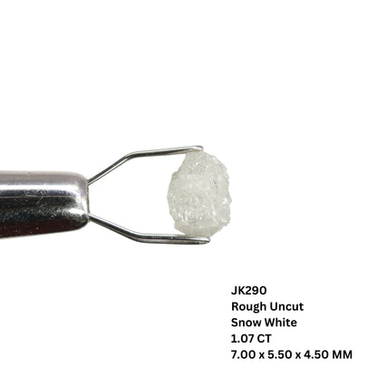 1.07 CT Natural Snow White Rough Uncut Diamond For Wedding Ring | Engagement Ring - JayKrishna Diamond