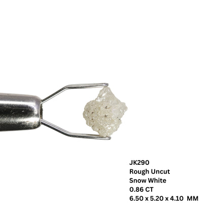 0.86 CT Snow White Rough Uncut Natural Diamond For Wedding Necklace | Wedding Ring | Gift For Her - JayKrishna Diamond