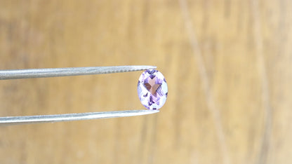 1.11 CT Purple Amethyst Loose Oval Shape Galaxy Natural Gemstone For Engagement Ring