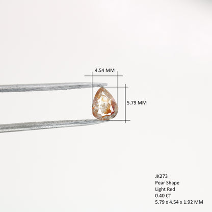 Unique 0.40 CT Light Red Pear Cut Diamond | Perfect for Engagement Rings | Valentine's Gift - JayKrishna Diamond