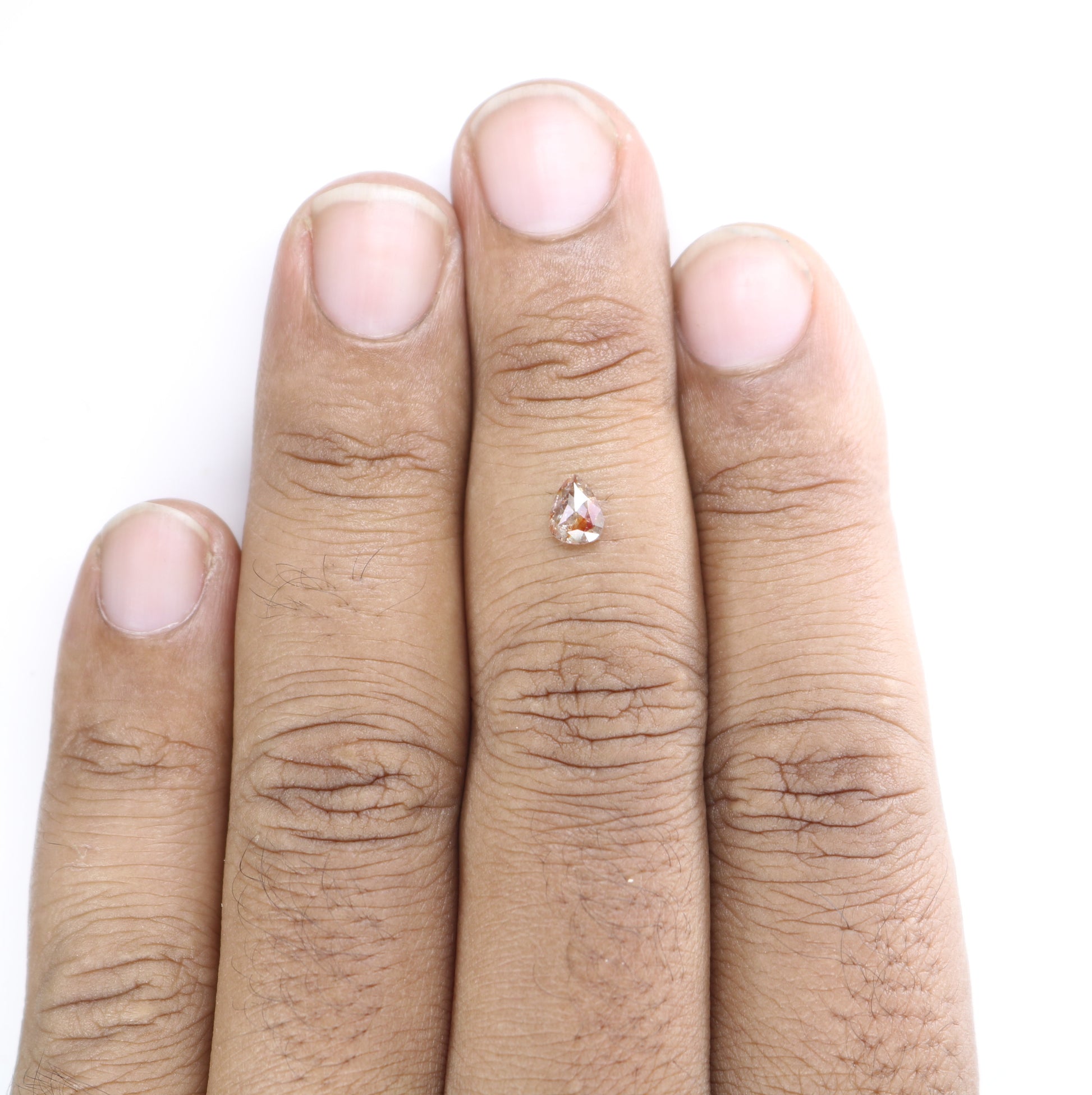 0.60 CT Red Natural Pear Diamond Engagement Ring: Perfect Valentine’s Gift for Your Girlfriend - JayKrishna Diamond