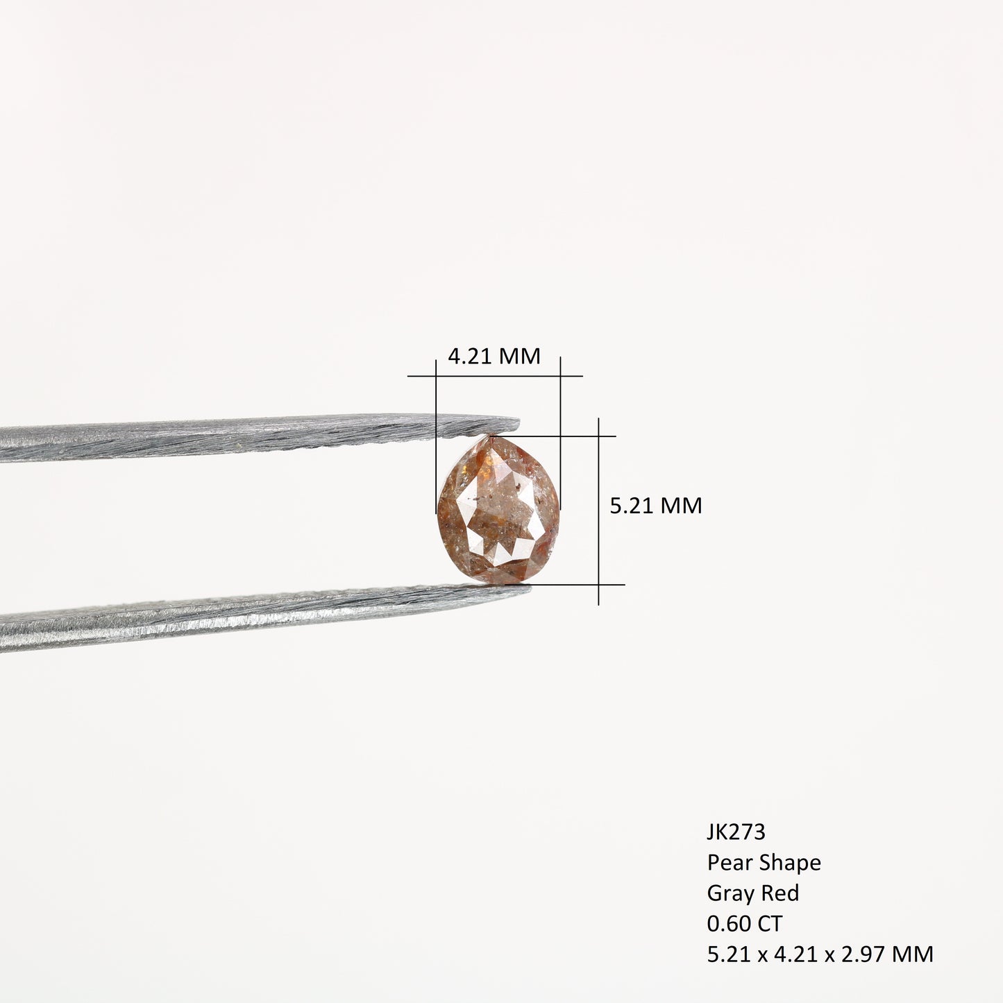 0.60 CT Red Natural Pear Diamond Engagement Ring: Perfect Valentine’s Gift for Your Girlfriend - JayKrishna Diamond