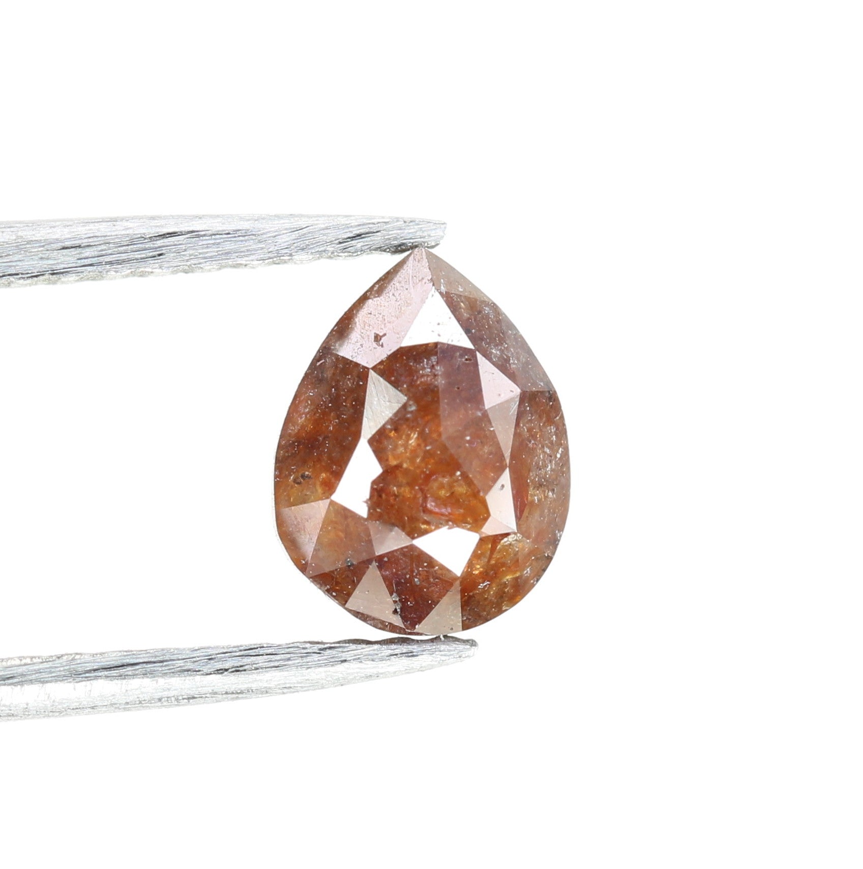 0.73 CT Red Colour Pear Shape Natural Diamond | Solitaire Pear Diamond For Engagement Ring | Anniversary Pear Diamond Ring Gift For Wife - JayKrishna Diamond