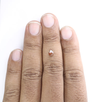 0.67 CT Red Peach Pear Diamond for Engagement Ring - Solitaire Pear Prong Set Ring for Valentine's Day or Anniversary Gift - Unique Gemstone for Custom Jewelry Designs - JayKrishna Diamond