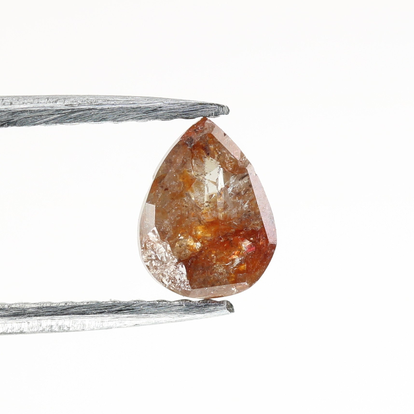 0.67 CT Red Peach Pear Diamond for Engagement Ring - Solitaire Pear Prong Set Ring for Valentine's Day or Anniversary Gift - Unique Gemstone for Custom Jewelry Designs - JayKrishna Diamond