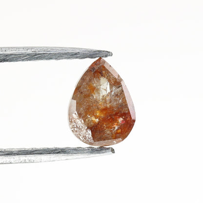 0.67 CT Red Peach Pear Diamond for Engagement Ring - Solitaire Pear Prong Set Ring for Valentine's Day or Anniversary Gift - Unique Gemstone for Custom Jewelry Designs - JayKrishna Diamond
