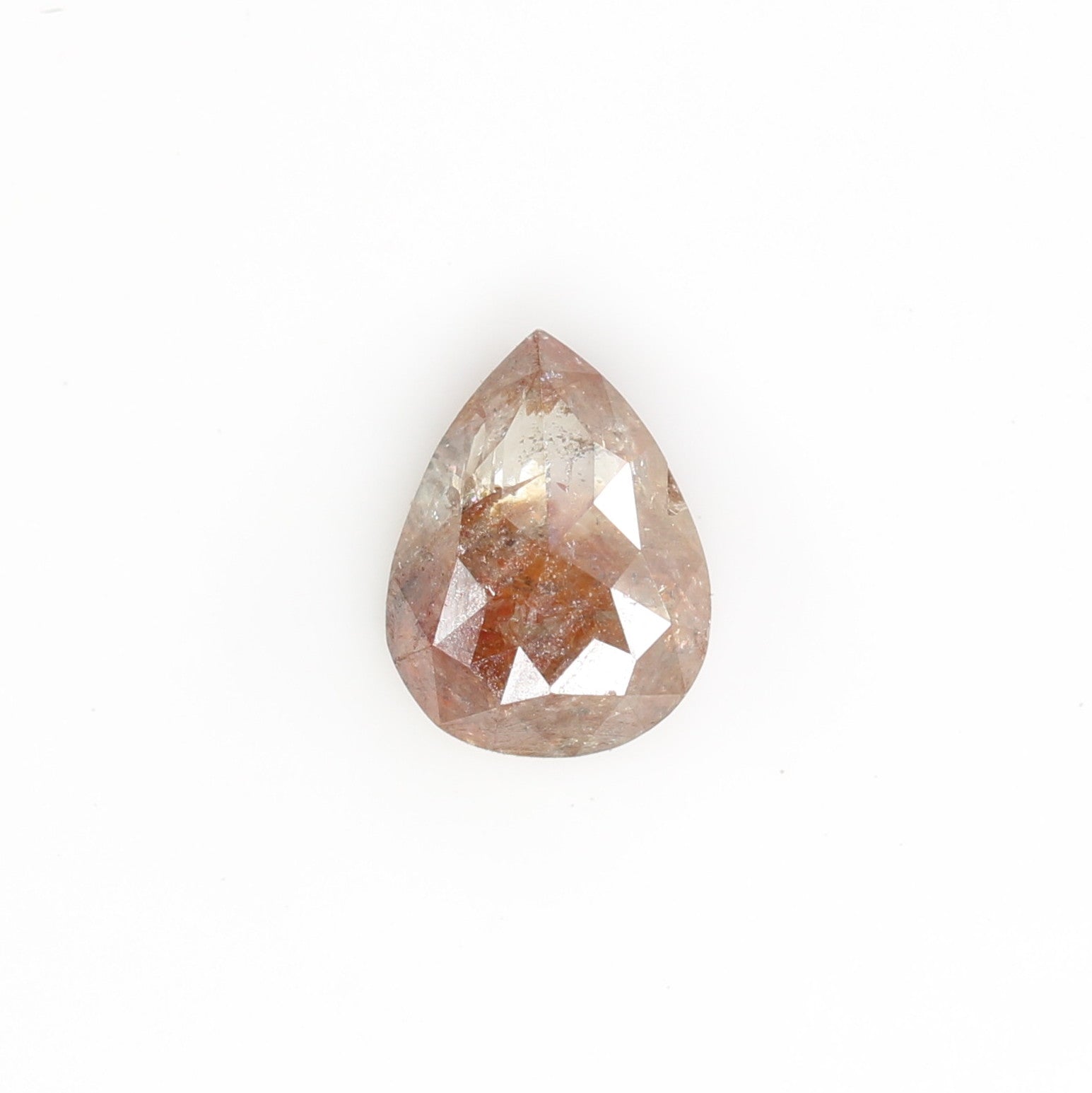 0.67 CT Red Peach Pear Diamond for Engagement Ring - Solitaire Pear Prong Set Ring for Valentine's Day or Anniversary Gift - Unique Gemstone for Custom Jewelry Designs - JayKrishna Diamond