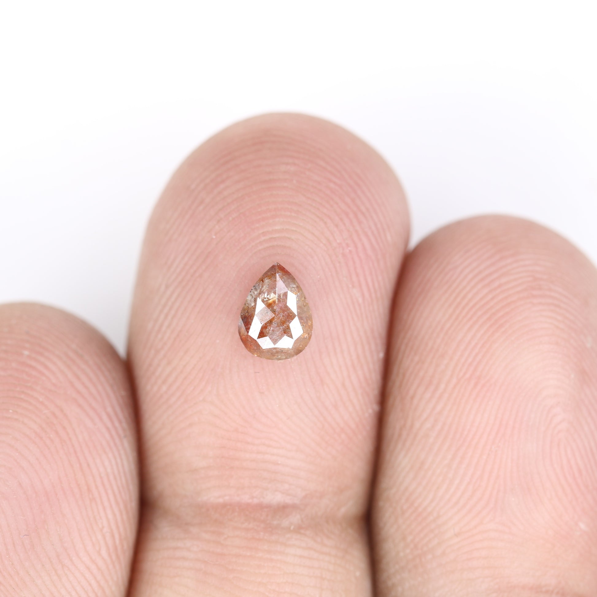 0.67 CT Red Peach Pear Diamond for Engagement Ring - Solitaire Pear Prong Set Ring for Valentine's Day or Anniversary Gift - Unique Gemstone for Custom Jewelry Designs - JayKrishna Diamond