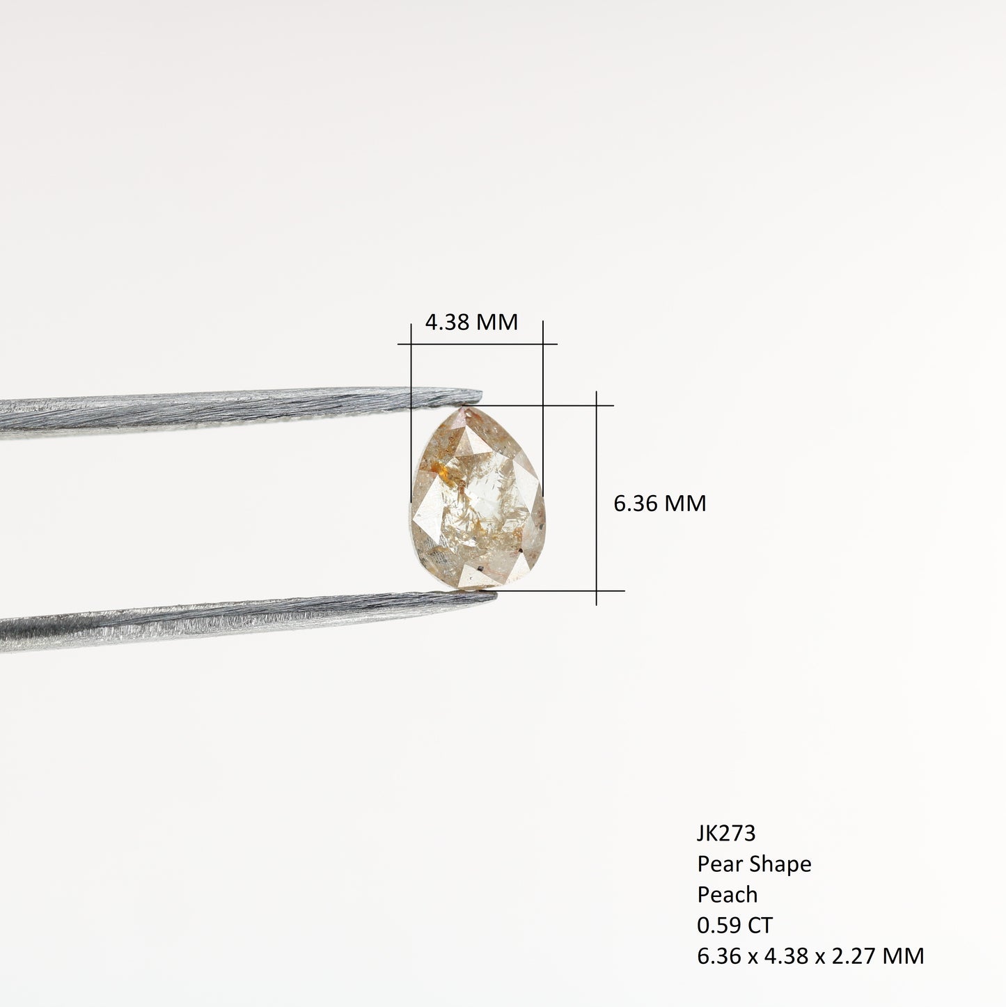 0.59 CT Pear-Shaped Peach Diamond – Stunning Gem for Halo Setting Rings and Perfect Valentine’s Gift for Girlfriend - JayKrishna Diamond