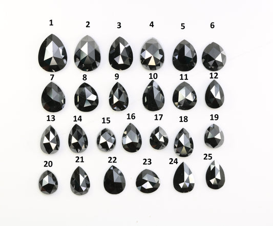 0.30 CT to 1.16 CT Pear Cut Black Diamond – Ideal for Engagement Rings | Elegant Black Pear Shape Diamonds - JayKrishna Diamond