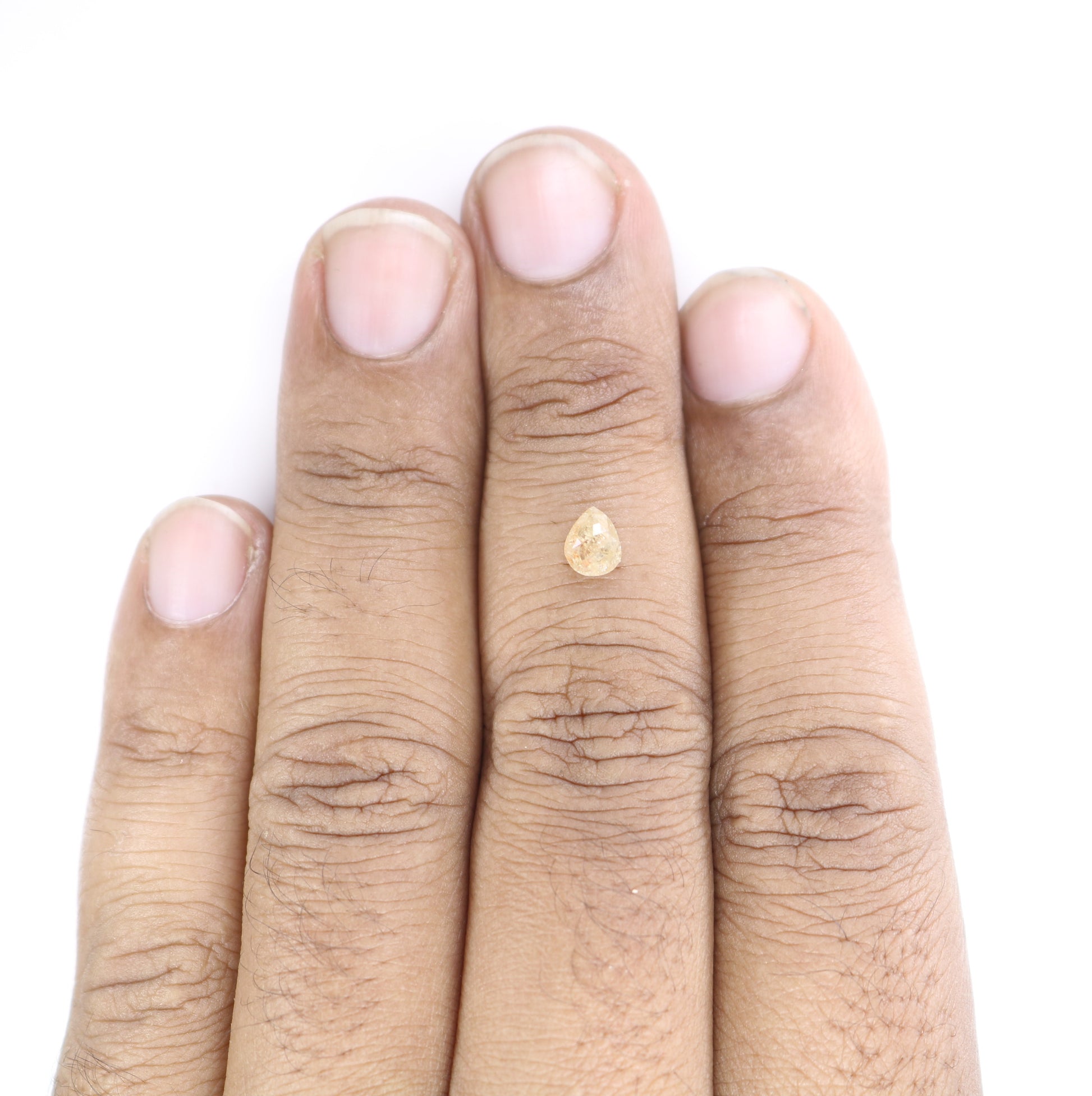 0.73 CT Pear Cut Peach Diamond For Engagement Ring | Peach Pear Natural Loose Diamond For Sale - JayKrishna Diamond