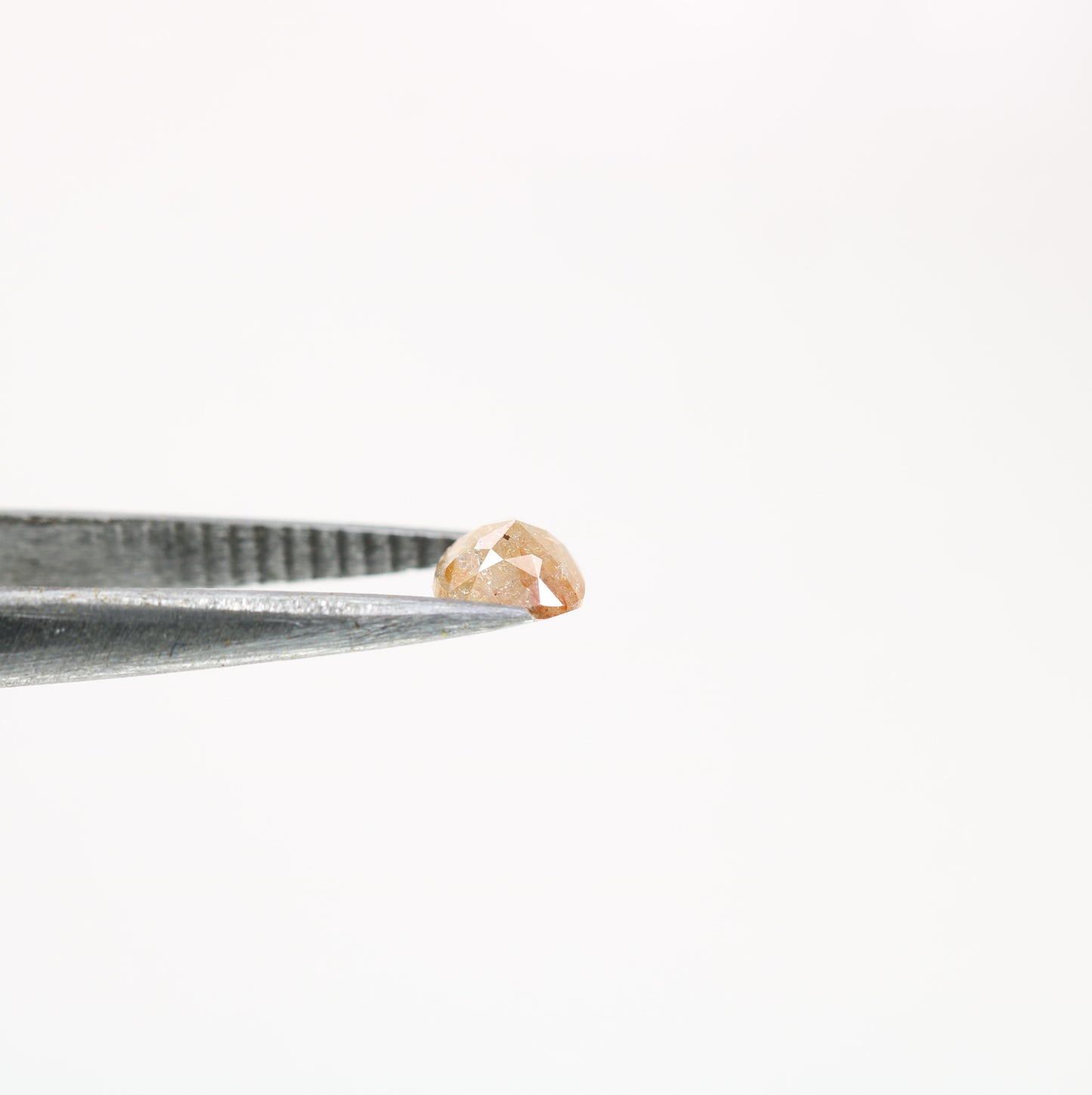 0.48 CT Pear Peach Colour Diamond For Engagement Necklace | Pear Matte Finish Band Ring - JayKrishna Diamond