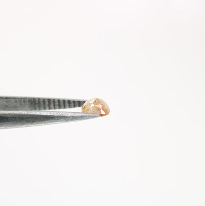 0.48 CT Pear Peach Colour Diamond For Engagement Necklace | Pear Matte Finish Band Ring - JayKrishna Diamond