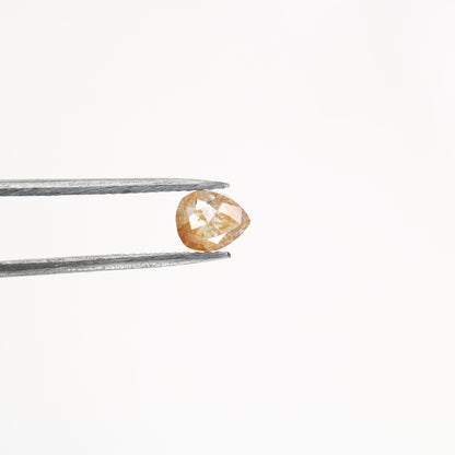 0.48 CT Pear Peach Colour Diamond For Engagement Necklace | Pear Matte Finish Band Ring - JayKrishna Diamond