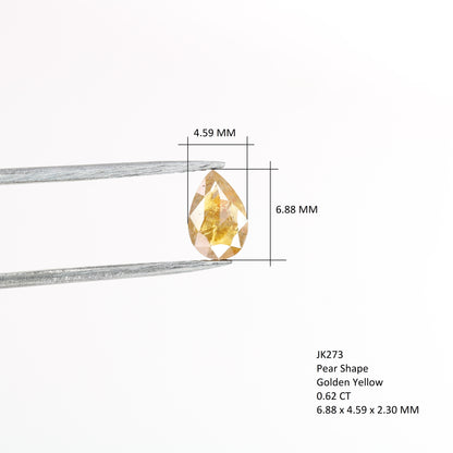 0.62 CT Golden Yellow Brilliant Cut Pear Diamond for a Dazzling Halo Pendant: Exquisite Prong Set Jewelry Piece - JayKrishna Diamond