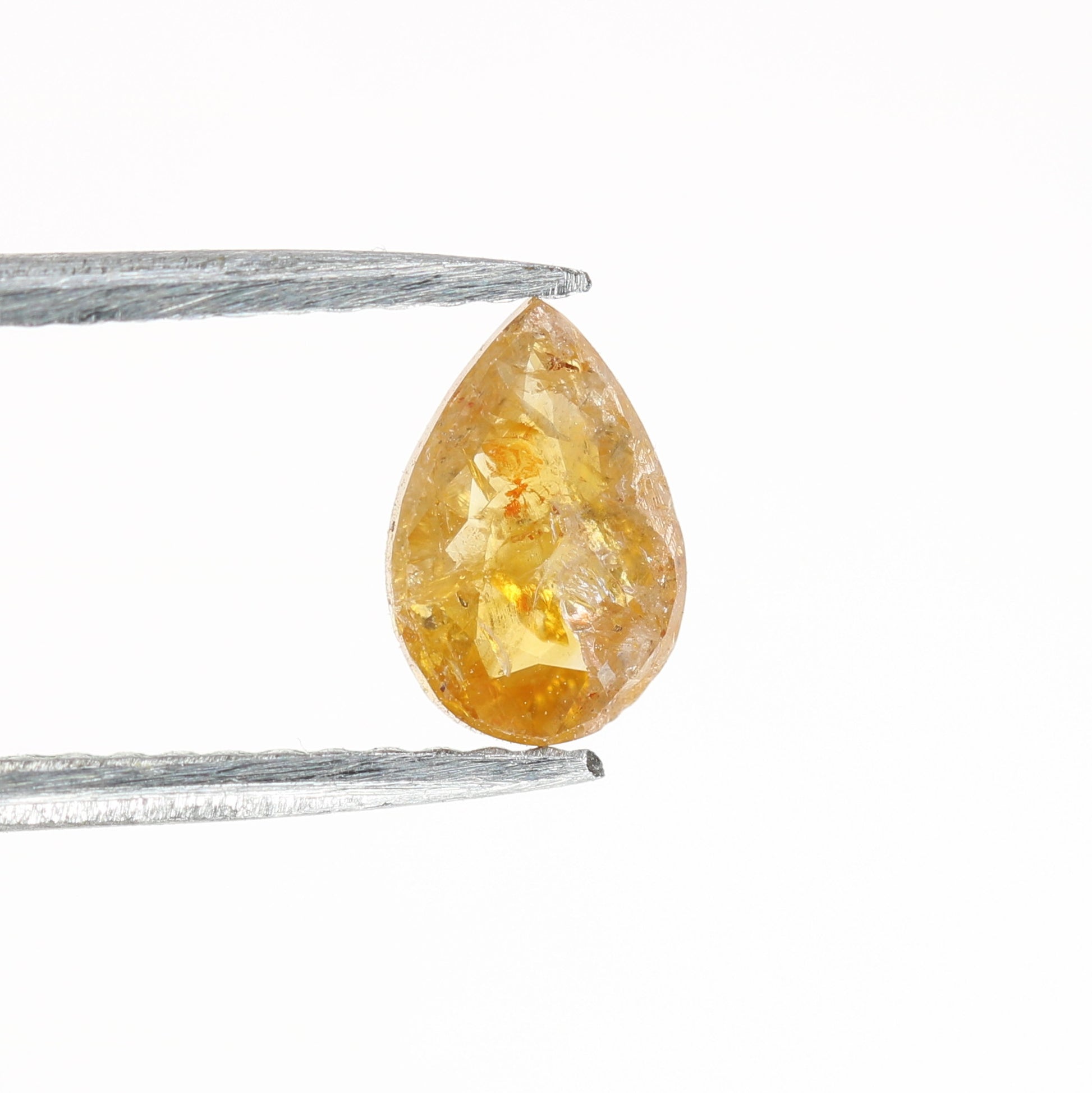0.62 CT Golden Yellow Brilliant Cut Pear Diamond for a Dazzling Halo Pendant: Exquisite Prong Set Jewelry Piece - JayKrishna Diamond