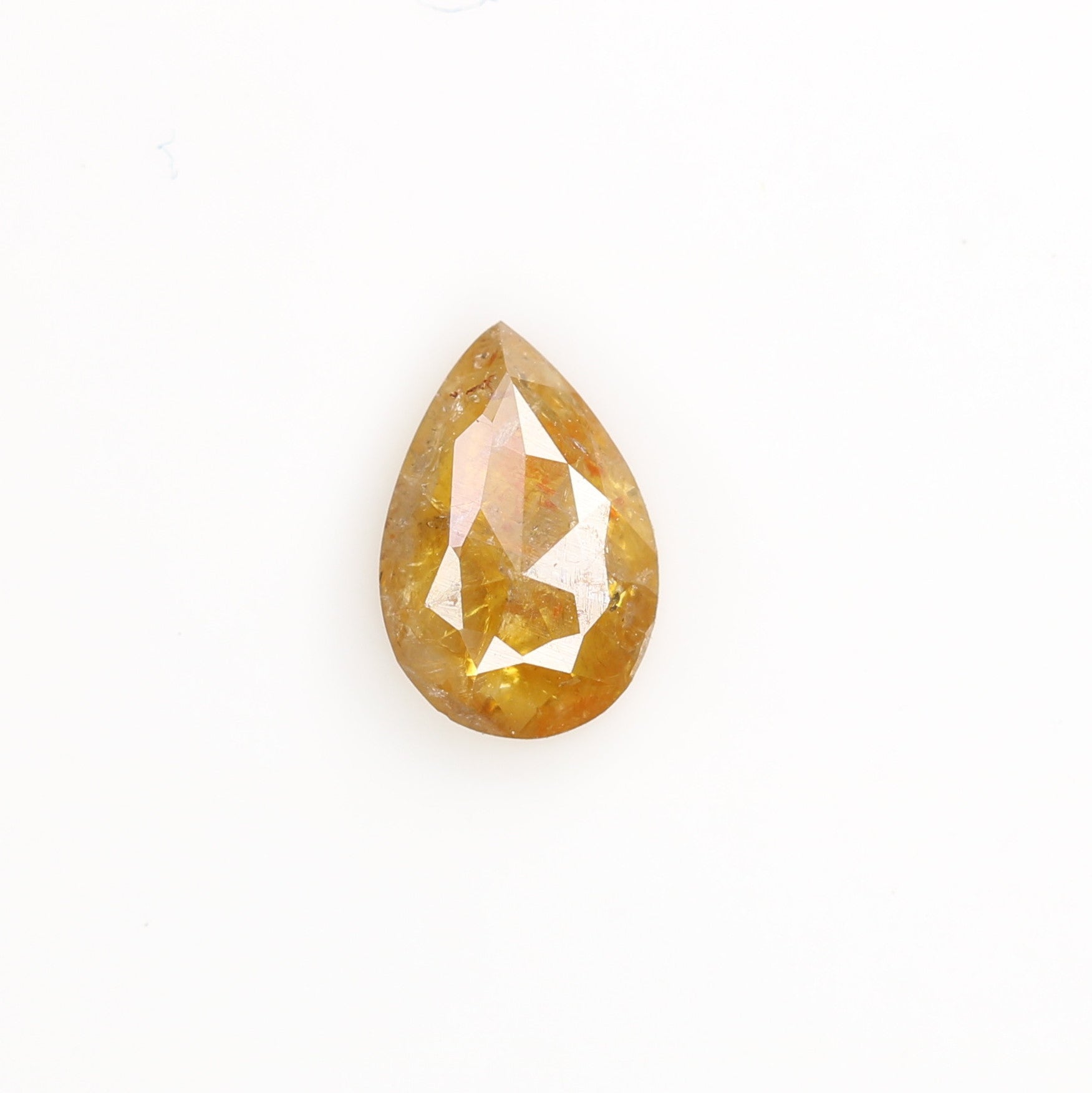 0.62 CT Golden Yellow Brilliant Cut Pear Diamond for a Dazzling Halo Pendant: Exquisite Prong Set Jewelry Piece - JayKrishna Diamond