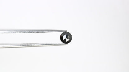 0.43 CT Loose Salt and Pepper 4.60 MM Round Rose Cut Diamond for Designer Ring and Unique Jewelry Creation