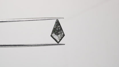 1.29 CT Black Rutile Polished Kite Shape 7.00 MM Natural Gemstone For Wedding Ring