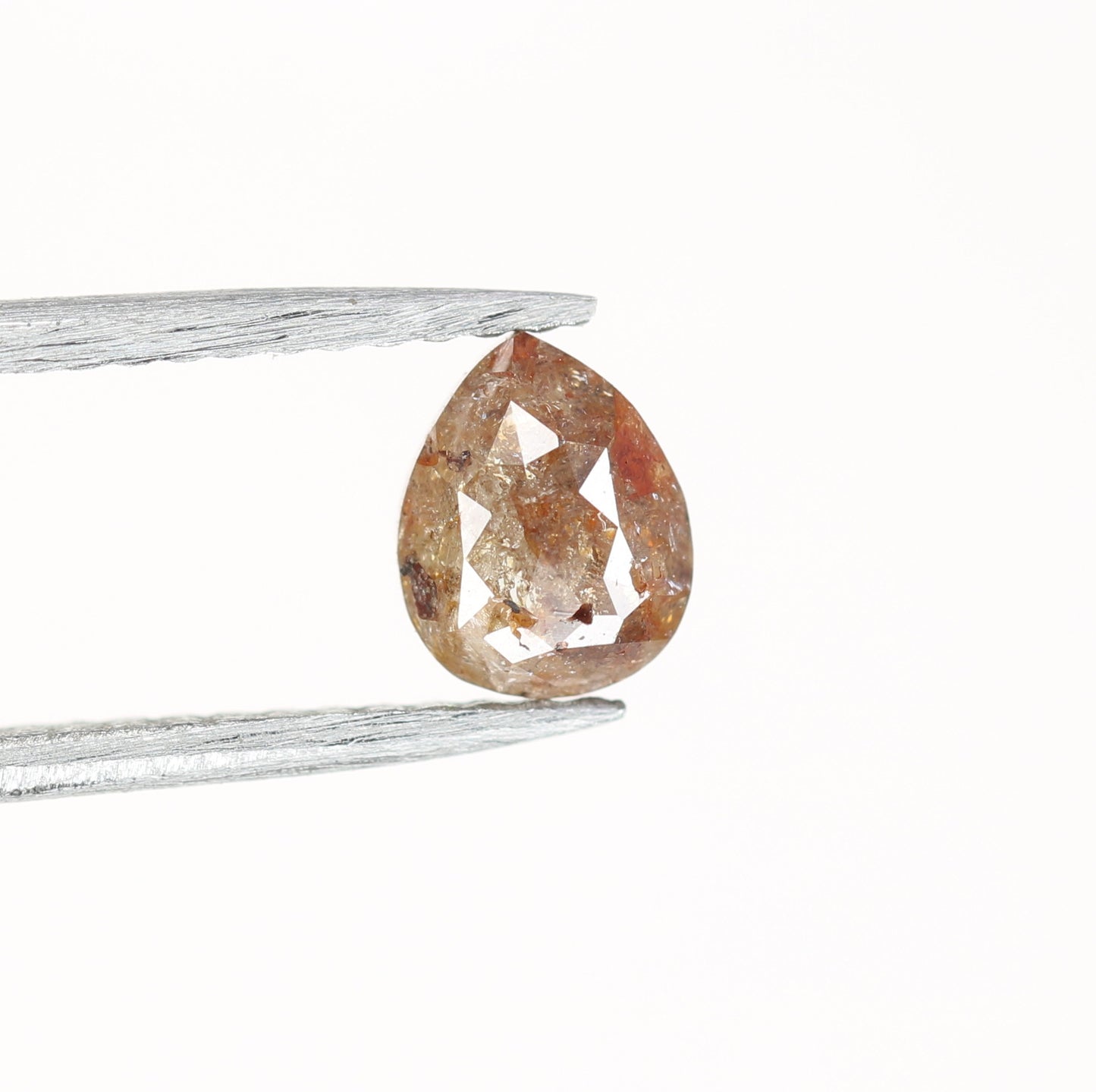 0.63 CT Red Pear Natural Loose Diamond for a Captivating Anniversary Ring: Rustic Pear Diamond Engagement Ring Design - JayKrishna Diamond