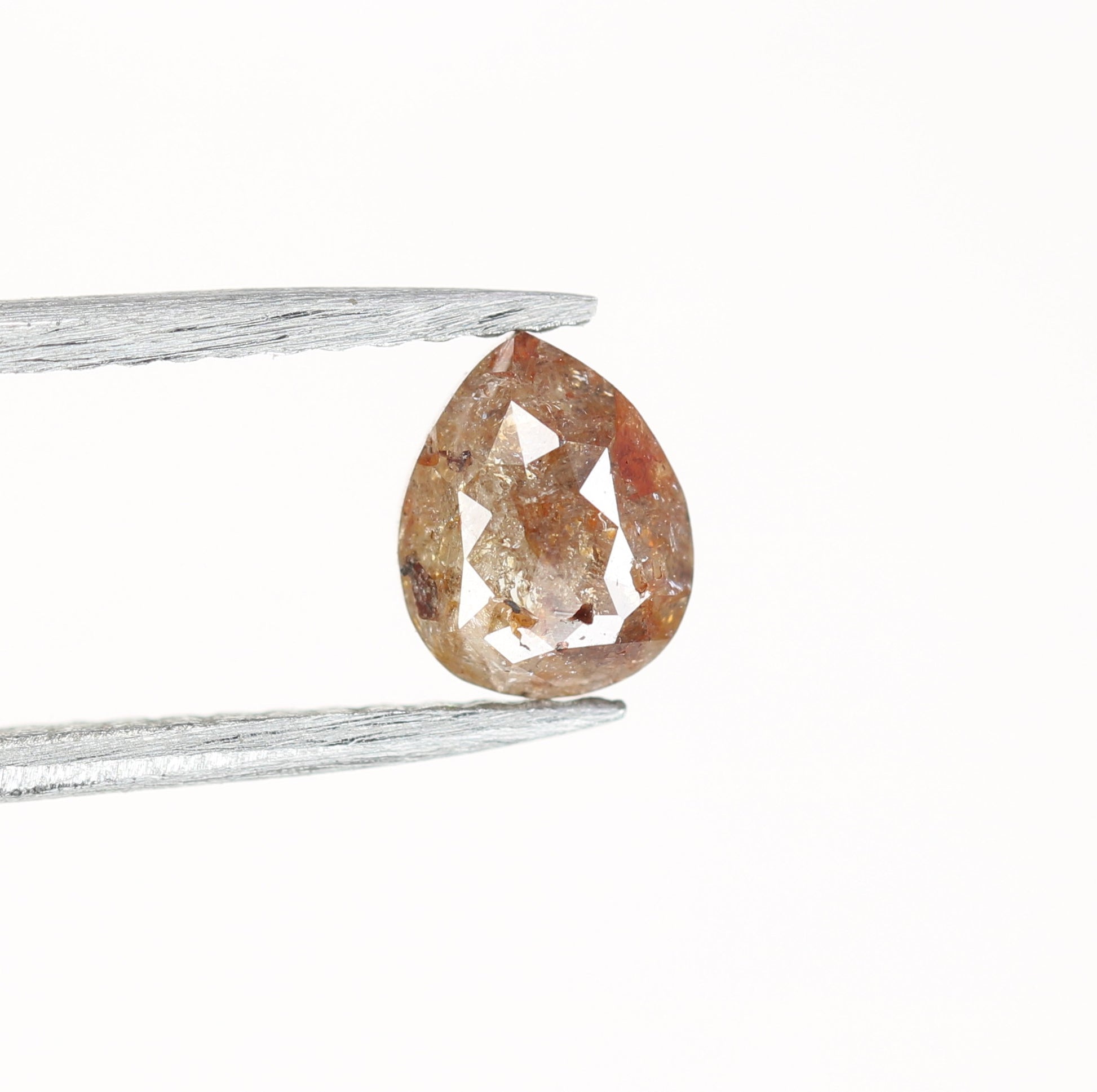 0.63 CT Red Pear Natural Loose Diamond for a Captivating Anniversary Ring: Rustic Pear Diamond Engagement Ring Design - JayKrishna Diamond
