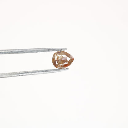 0.63 CT Red Pear Natural Loose Diamond for a Captivating Anniversary Ring: Rustic Pear Diamond Engagement Ring Design - JayKrishna Diamond