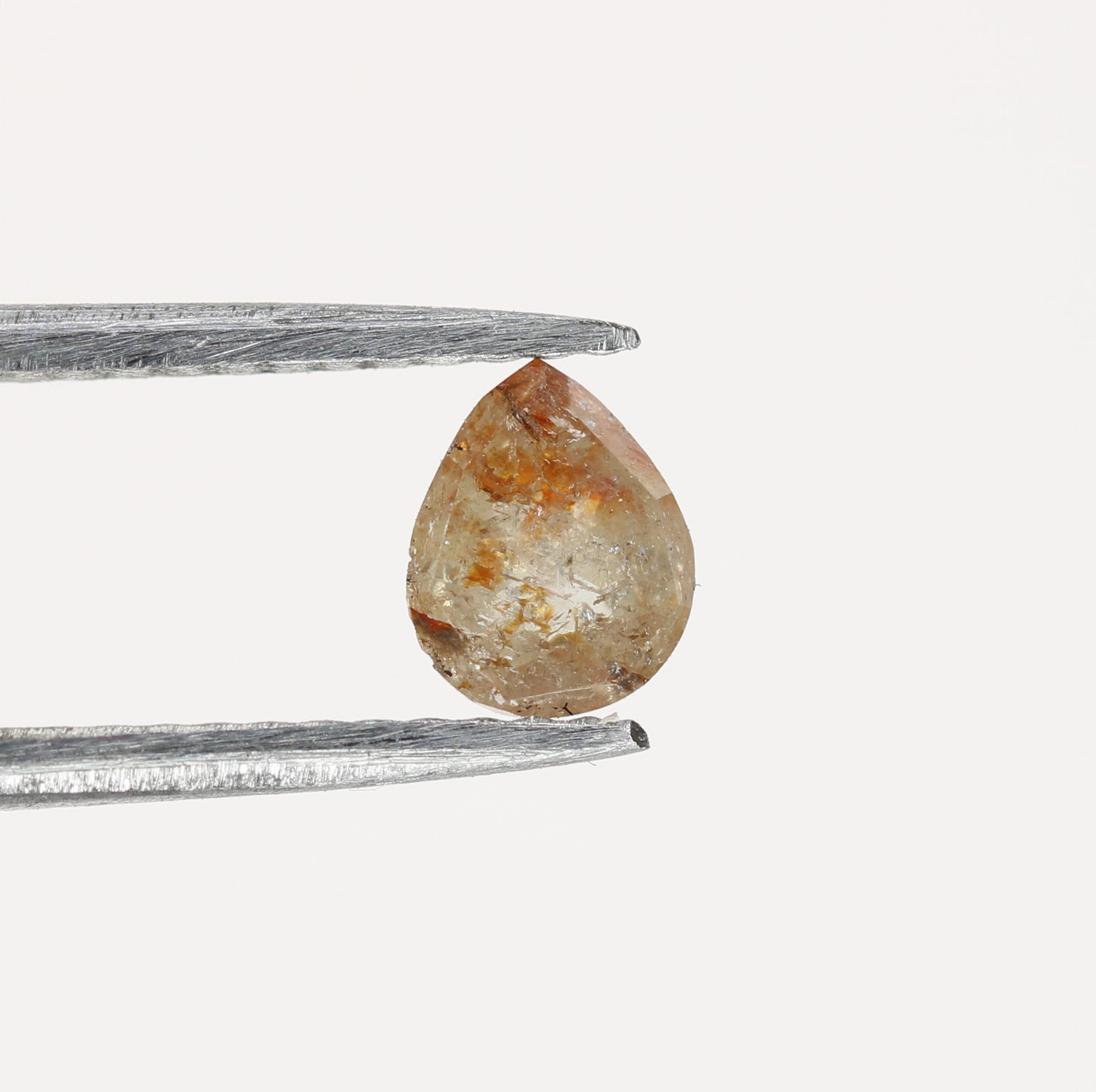 0.43 CT Peach Color Pear Diamond for Proposal Ring and Custom Pear Shape Ring Set - JayKrishna Diamond