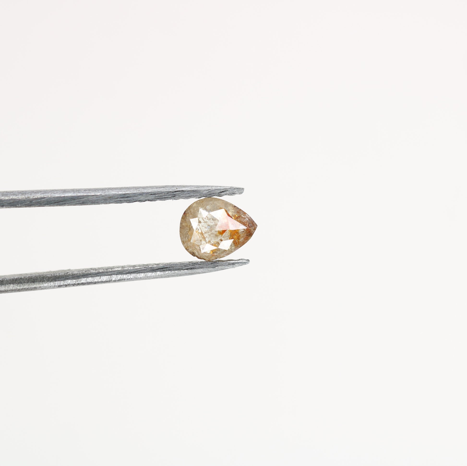 0.43 CT Peach Color Pear Diamond for Proposal Ring and Custom Pear Shape Ring Set - JayKrishna Diamond