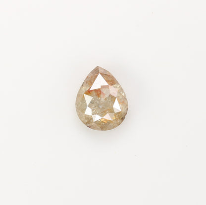 0.43 CT Peach Color Pear Diamond for Proposal Ring and Custom Pear Shape Ring Set - JayKrishna Diamond