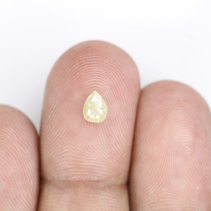 0.41 CT Light Yellow Pear Diamond  For Valentine Gift Ring | Customize Rose Gold Solitaire Pear Pendant - JayKrishna Diamond