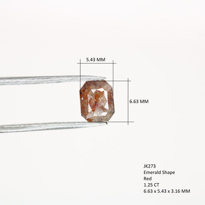 1.25 CT Red Pear Emerald Shape Diamond For Anniversary Necklace | Customize Jewelry | Natural Loose Diamond | Emerald Diamond Ring - JayKrishna Diamond