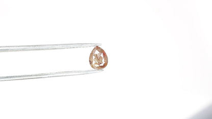 0.63 CT Red Pear Natural Loose Diamond for a Captivating Anniversary Ring: Rustic Pear Diamond Engagement Ring Design