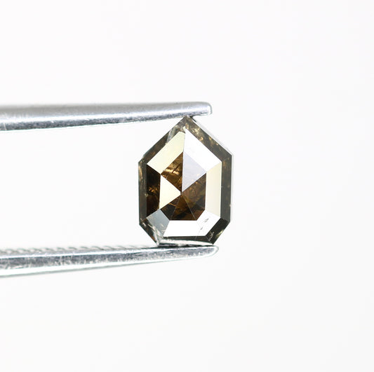 0.68 CT Geometric Shape 6.00 MM Fancy Dark Brown Diamond For Engagement Ring - JayKrishna Diamond