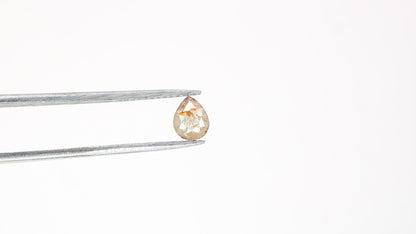 0.43 CT Peach Color Pear Diamond for Proposal Ring and Custom Pear Shape Ring Set