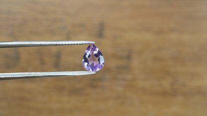0.90 CT Unique Purple Amethyst Pear Shape Gemstone For Proposal Ring