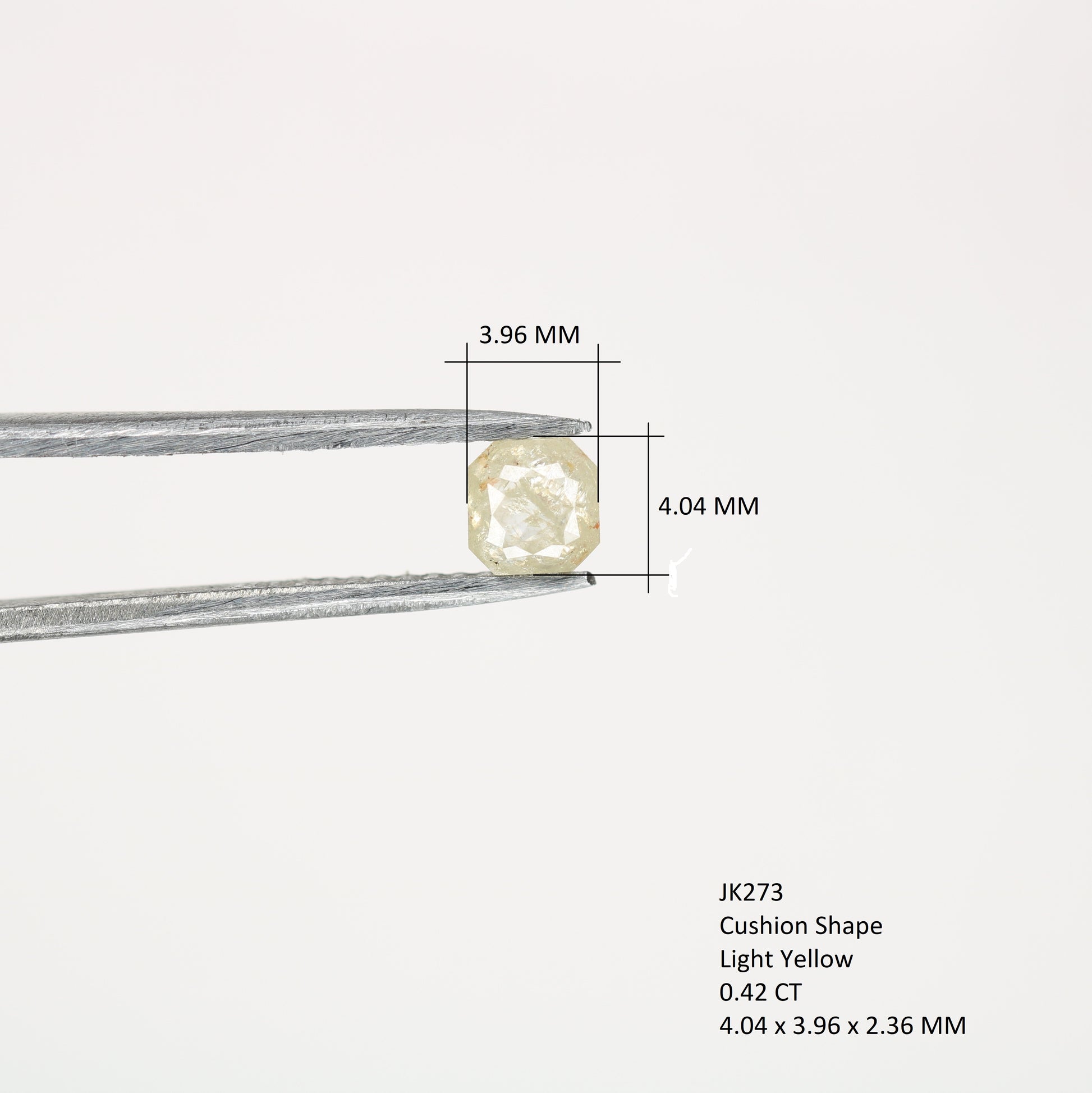 0.42 CT Light Yellow Cushion Diamond for Anniversary Ring and Classic Solitaire Engagement Jewelry - JayKrishna Diamond