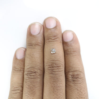 Unique 0.40 CT Salt & Pepper Cushion Cut Diamond | Perfect for Prong Set Rings - JayKrishna Diamond