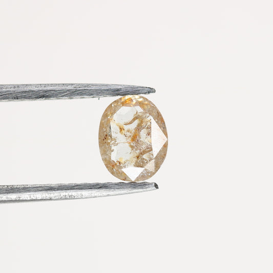0.54 CT Peach Colour Oval Shape Brilliant Cut Diamond For Engagement Ring | - JayKrishna Diamond