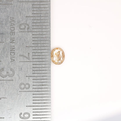 0.54 CT Peach Colour Oval Shape Brilliant Cut Diamond For Engagement Ring | - JayKrishna Diamond