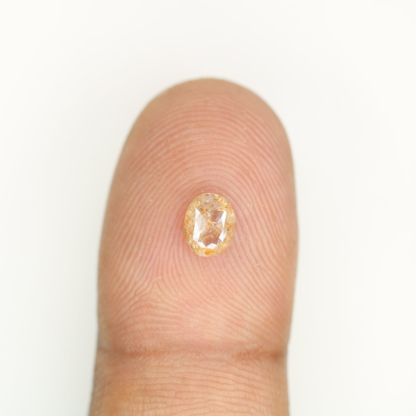 0.54 CT Peach Colour Oval Shape Brilliant Cut Diamond For Engagement Ring | - JayKrishna Diamond