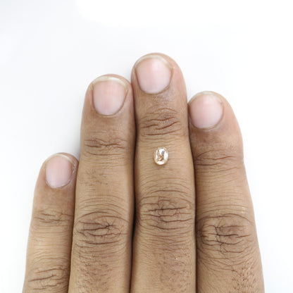 0.54 CT Peach Colour Oval Shape Brilliant Cut Diamond For Engagement Ring | - JayKrishna Diamond