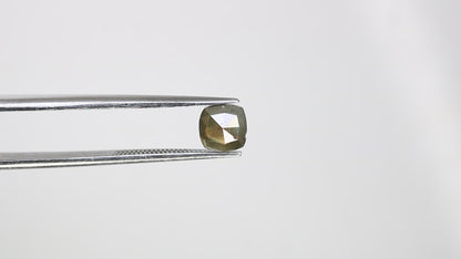 0.71 CT Polished Cushion Shape Fancy 5.60 MM Grey Diamond For Designer Jewelry