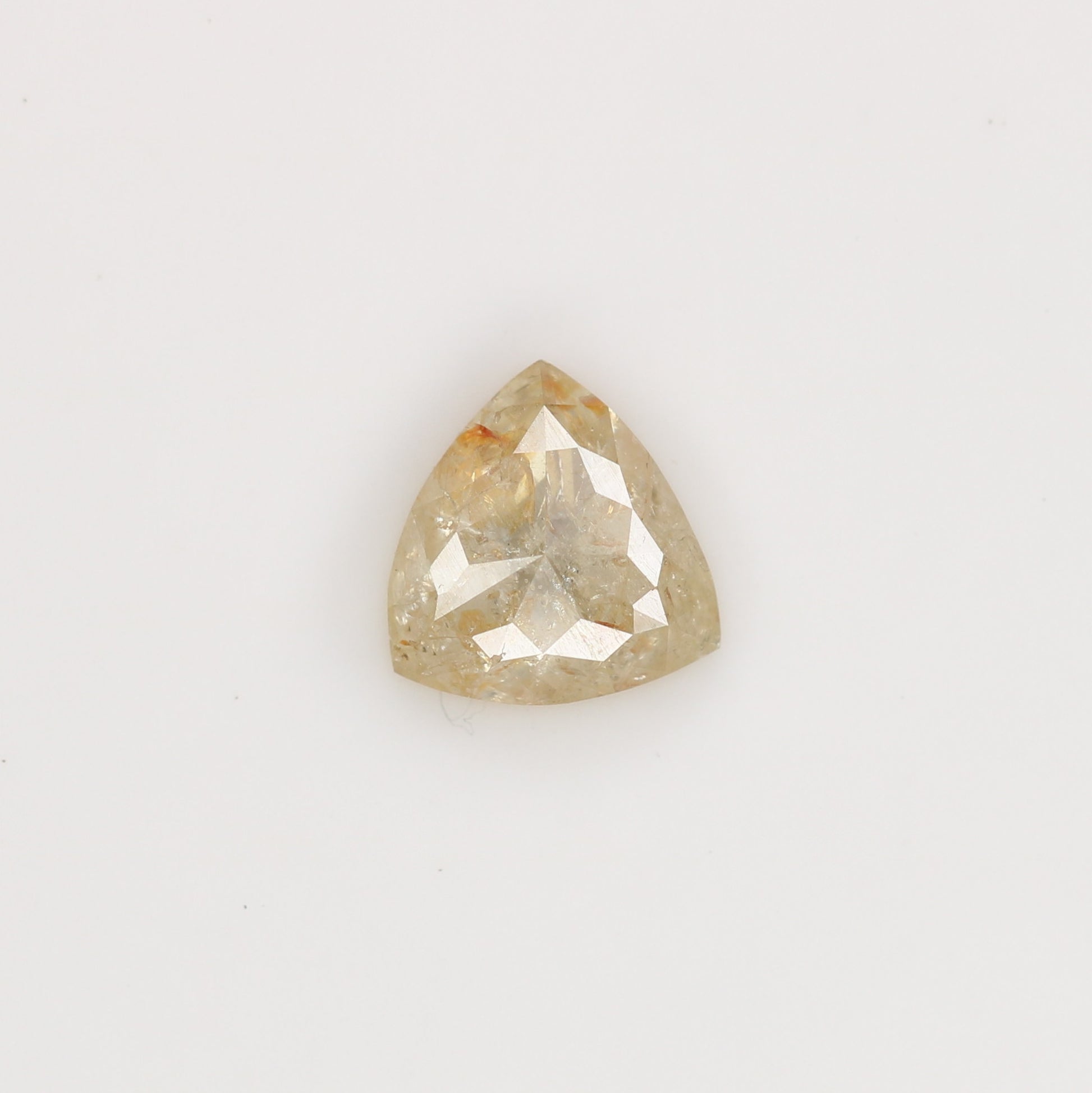 0.83 CT Peach Colour Triangle Shape Rose Cut Diamond For gift Ring | Rose Gold Engagement Ring - JayKrishna Diamond