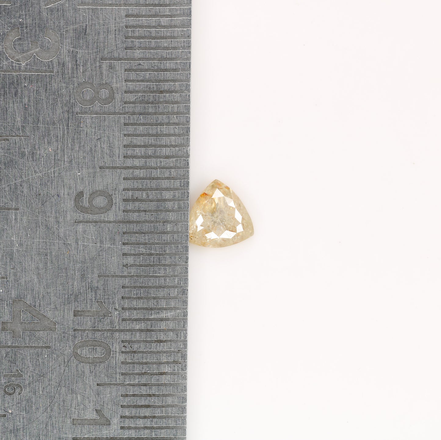 0.83 CT Peach Colour Triangle Shape Rose Cut Diamond For gift Ring | Rose Gold Engagement Ring - JayKrishna Diamond