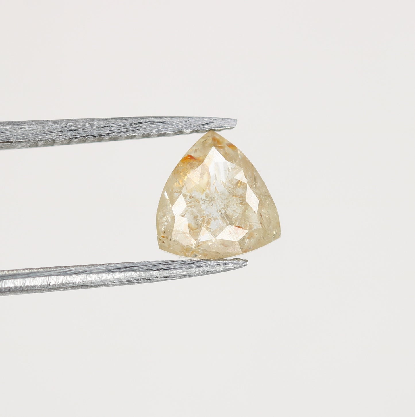 0.83 CT Peach Colour Triangle Shape Rose Cut Diamond For gift Ring | Rose Gold Engagement Ring - JayKrishna Diamond