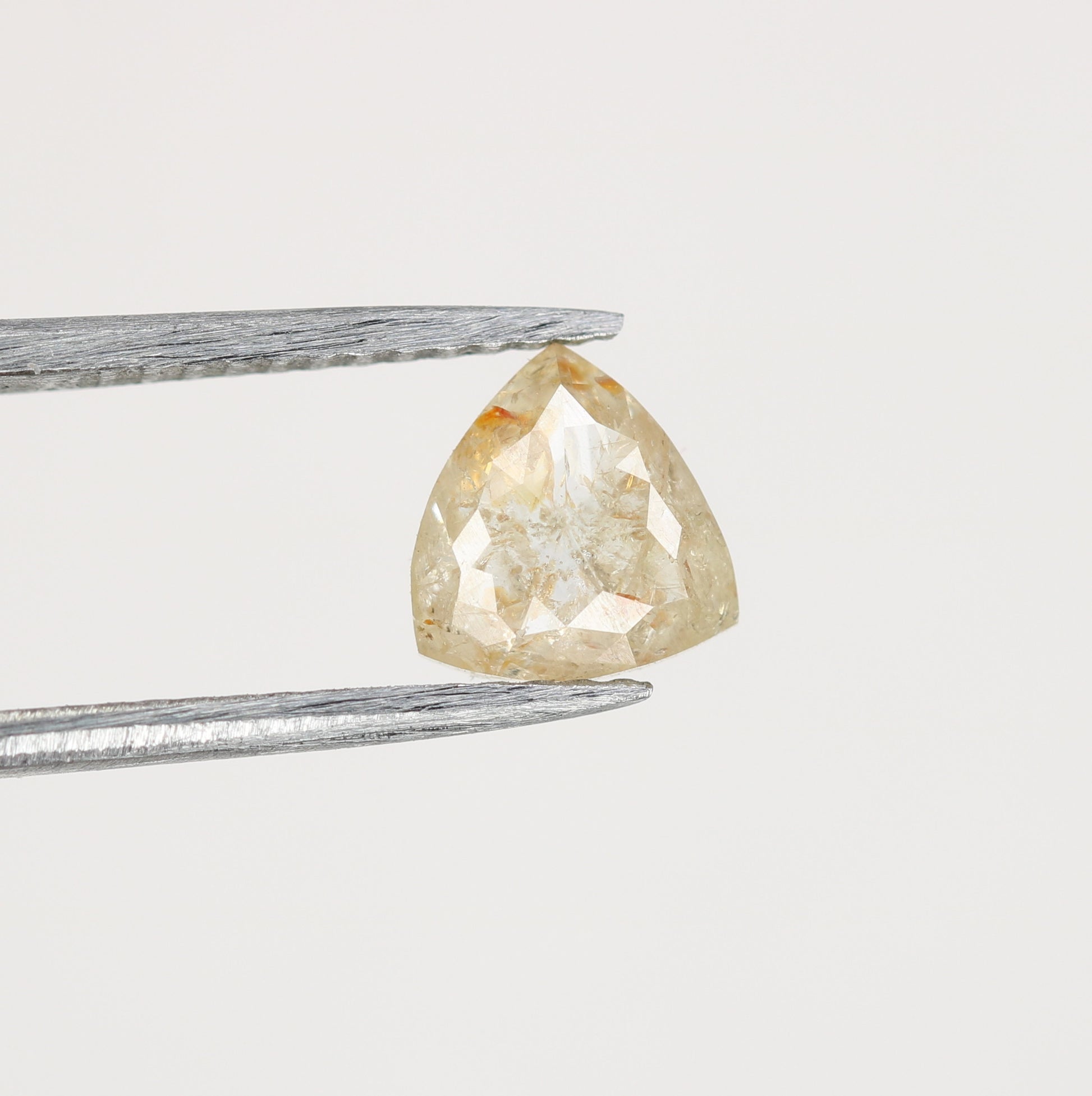 0.83 CT Peach Colour Triangle Shape Rose Cut Diamond For gift Ring | Rose Gold Engagement Ring - JayKrishna Diamond