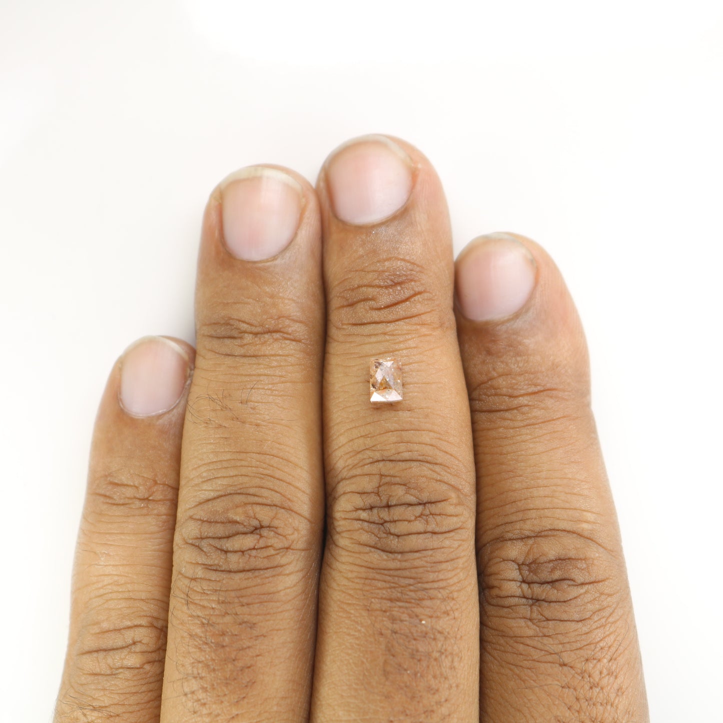 0.75 CT Baguette Shape Peach Colour Natural Loose Diamond For Anniversary Ring | - JayKrishna Diamond